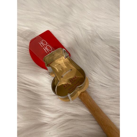 Rae Dunn Holiday HO HO HO Spatula and Stocking Cookie Cutter - Picture 2 of 2